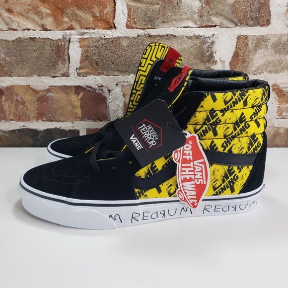 New Vans x House Of Terror Sk8-Hi 'The Shining' Shoes - Black/ Yellow Men Sz 8.5 - Picture 3 of 10